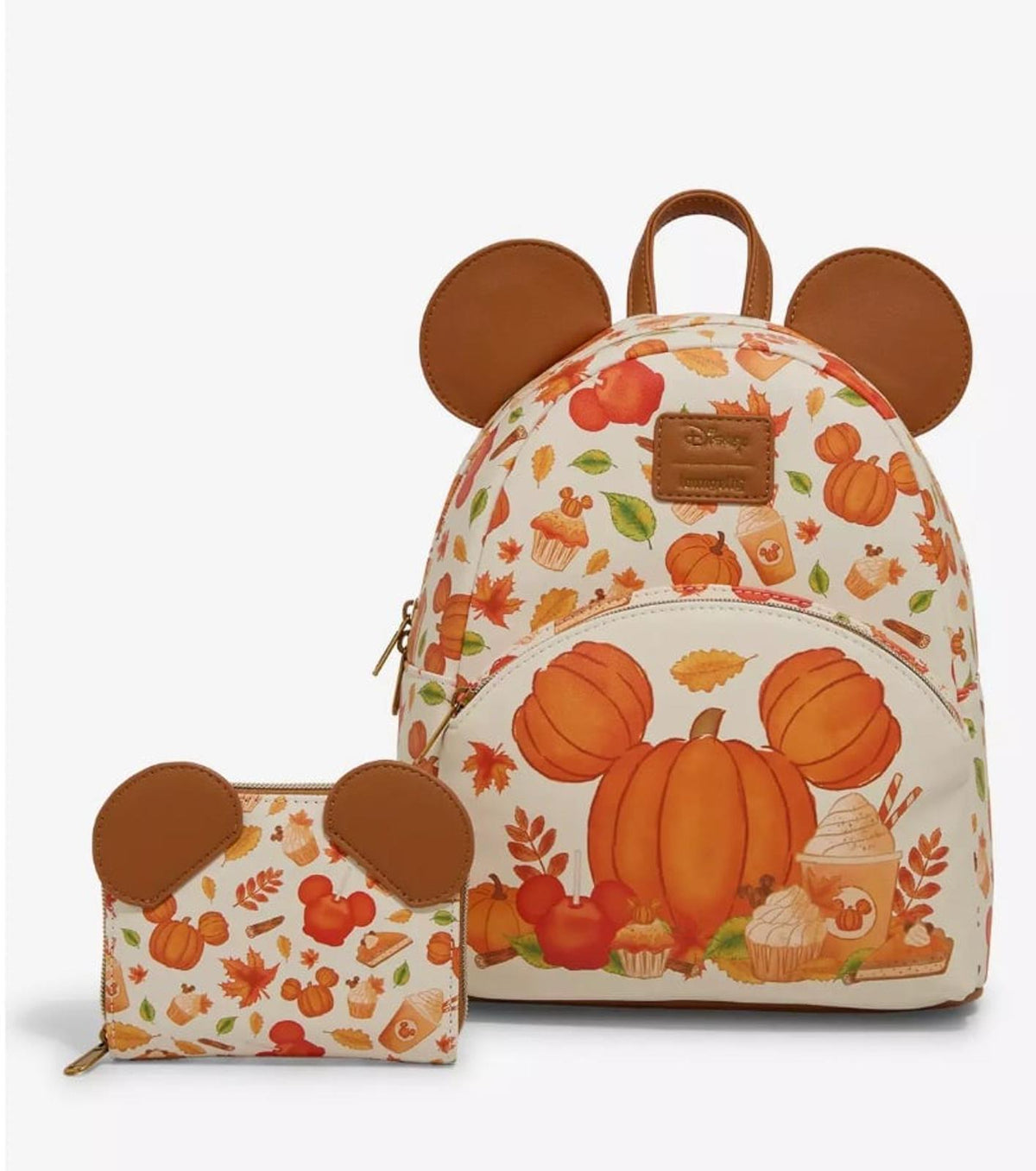 Loungefly Disney Mickey Mouse Pumpkin Fall Treats Mini Wallet