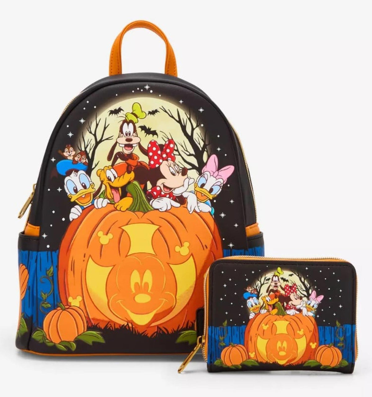 Loungefly Disney Mickey Mouse & Friends Halloween GlTD Pumpkin Mini Backpack