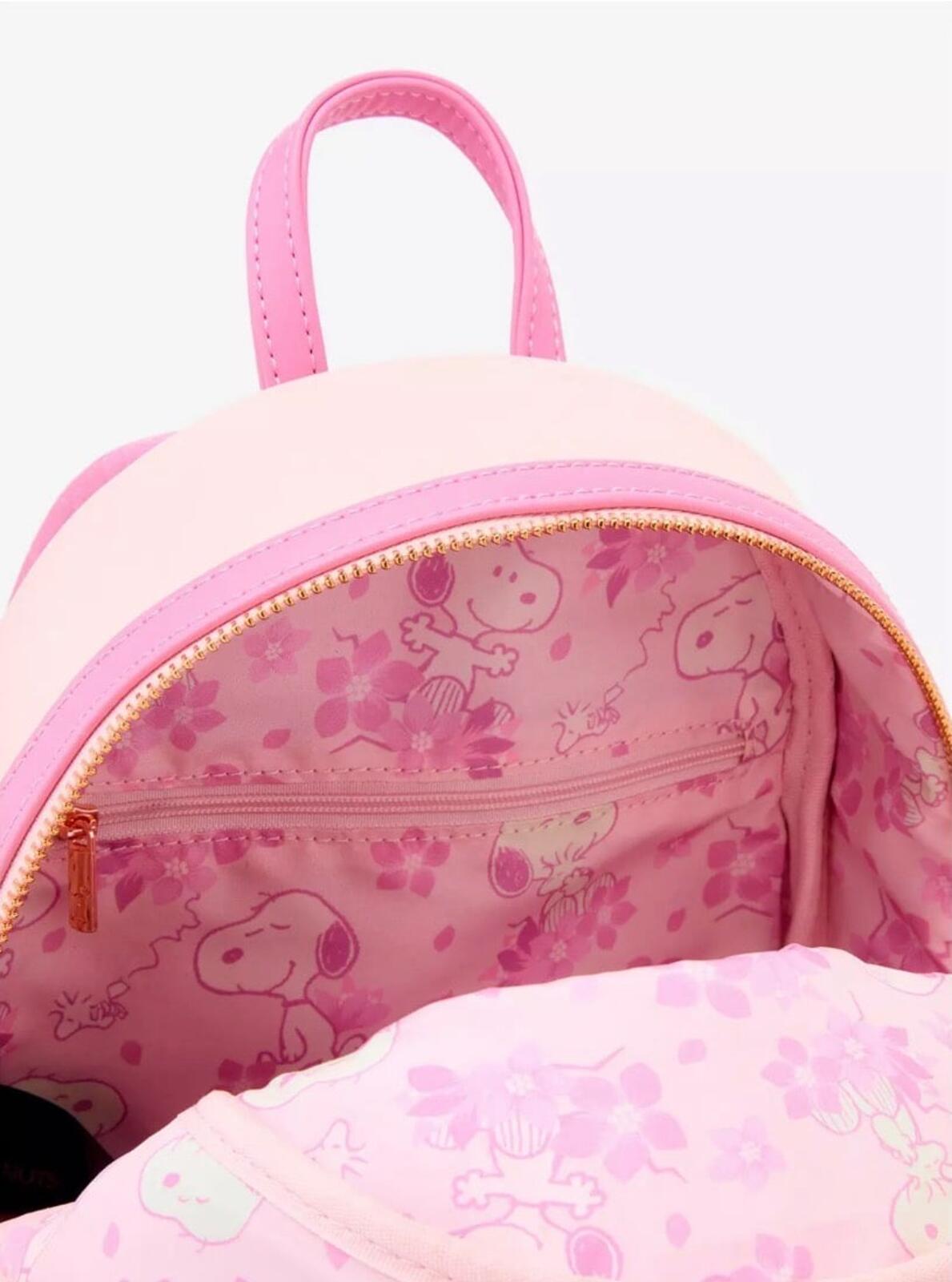 Loungefly Peanuts Cherry Blossom Snoopy Mini Backpack