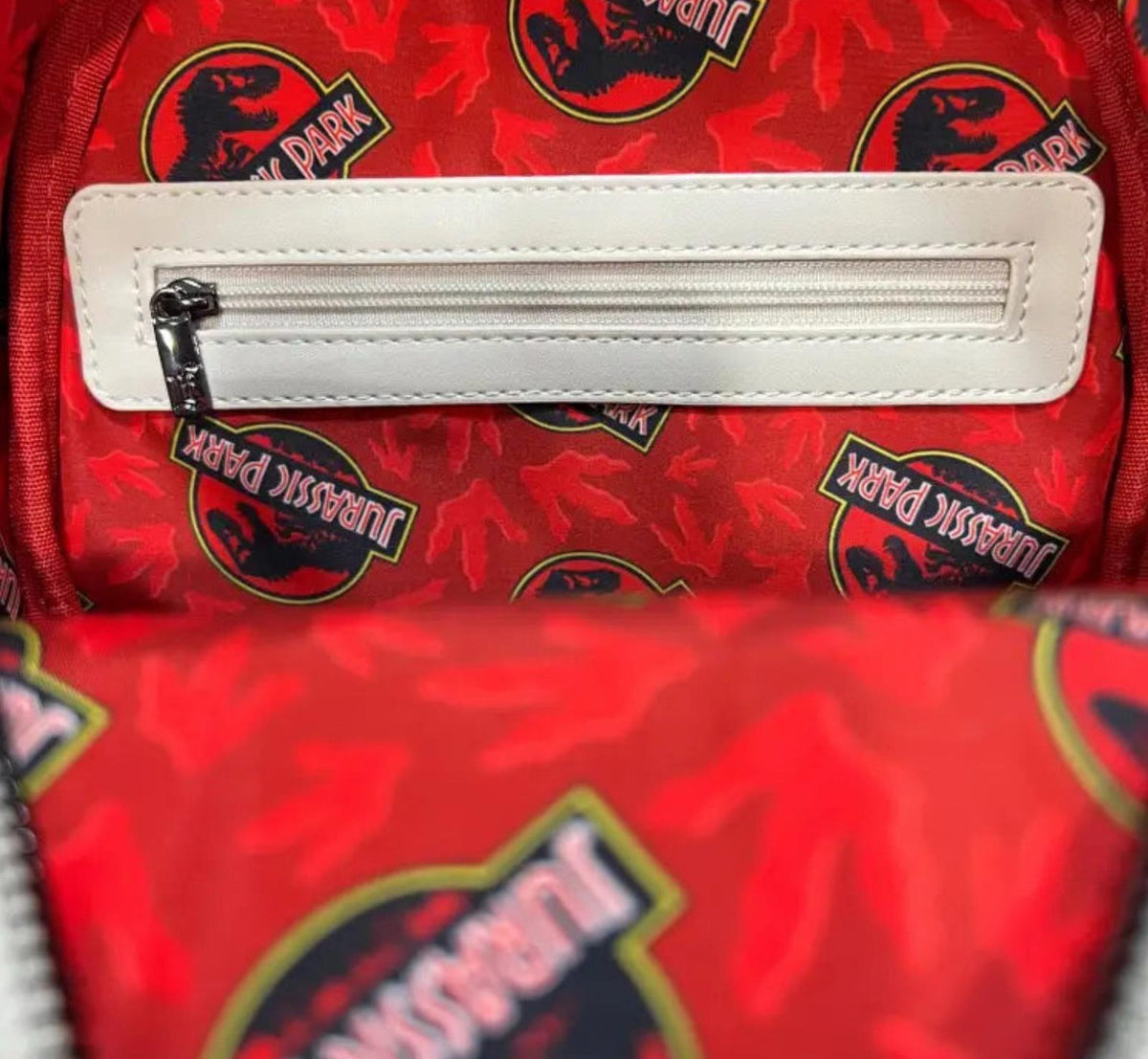 Loungefly Jurassic Park Red Sequin Mini Backpack