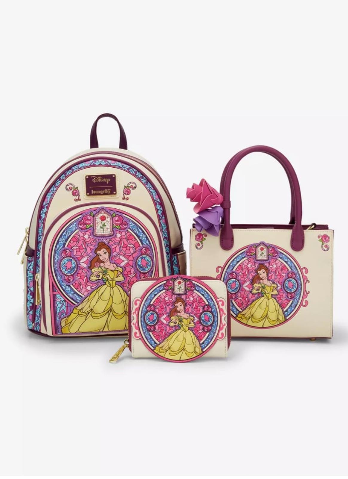 Loungefly Disney Beauty and the Beast Belle Stained Glass Portrait Mini Backpack