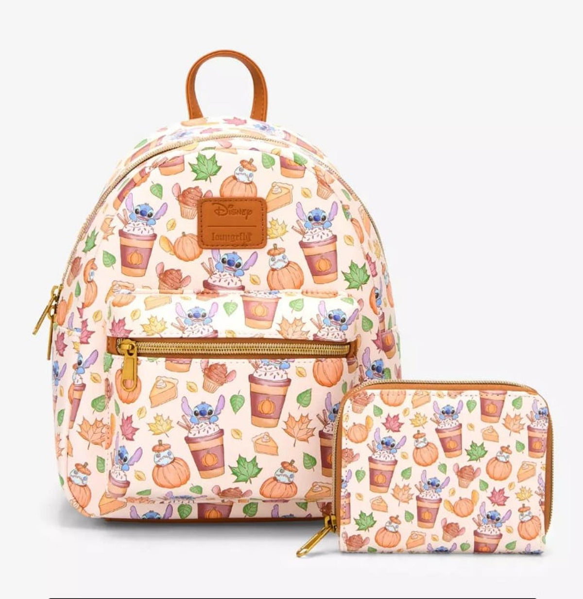 Loungefly Disney Stitch Pumpkin Spice Latte Mini Backpack