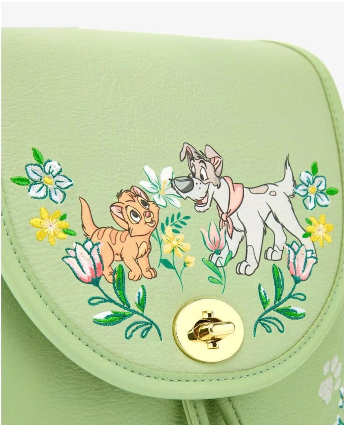 Loungefly Disney Oliver & Company Floral Drawstring Mini Backpack