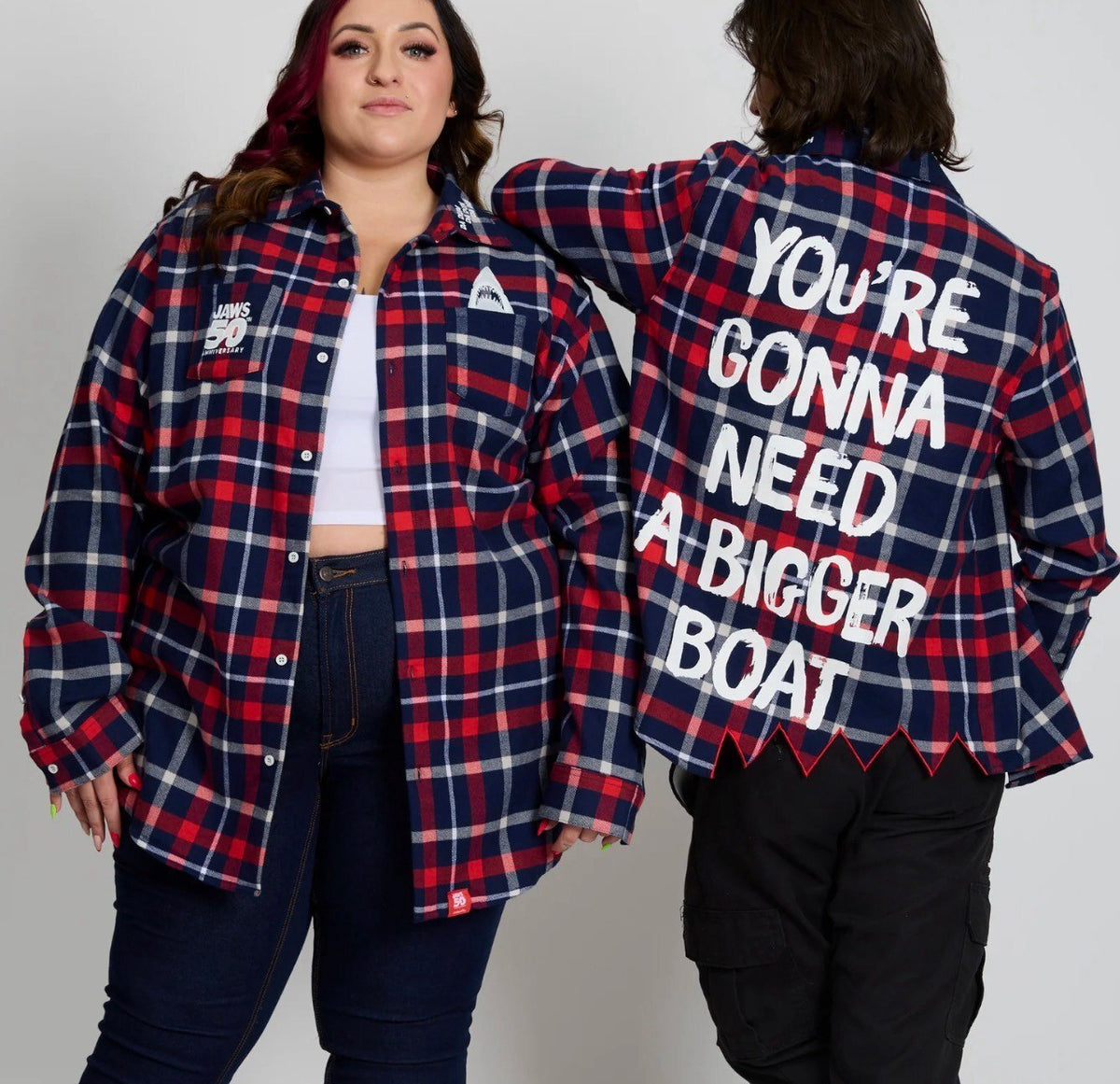 CAKEWORTHY JAWS ANNIVERSARY FLANNEL (UNISEX FIT)