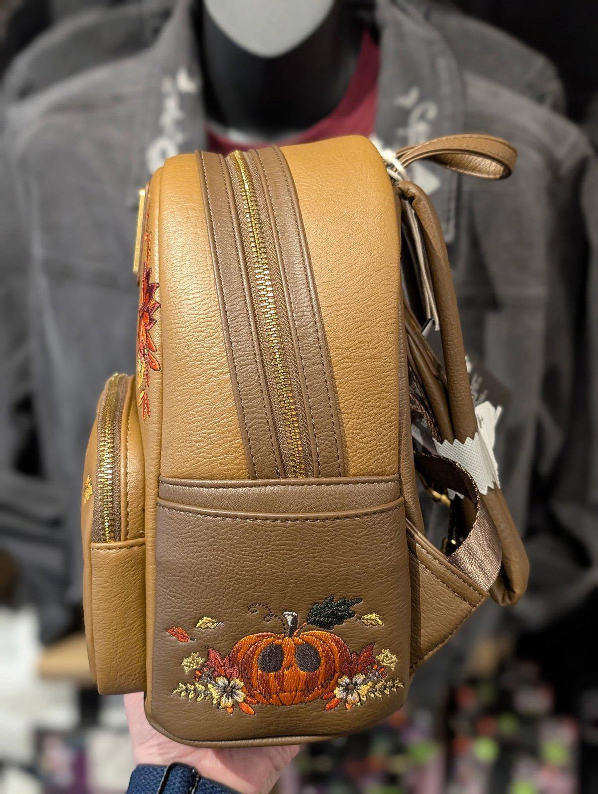 Loungefly Zero Floral Brown/Orange Autumn Mini Backpack