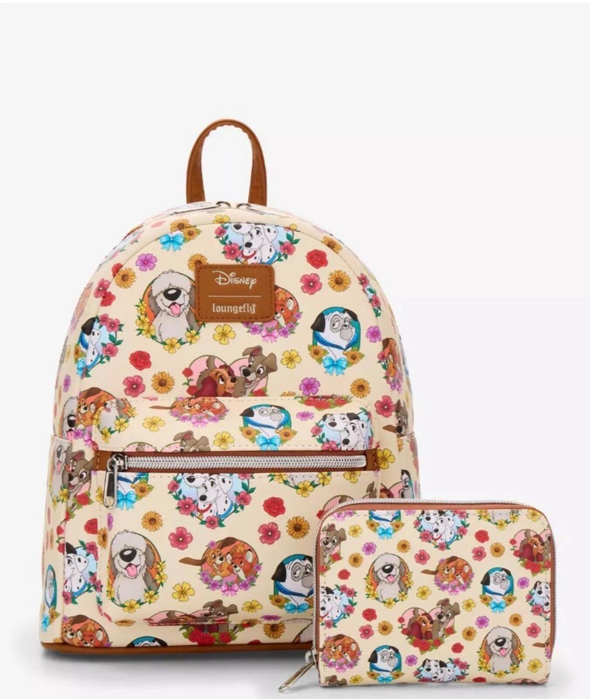Loungefly Disney Dogs Flower Hearts Mini Backpack