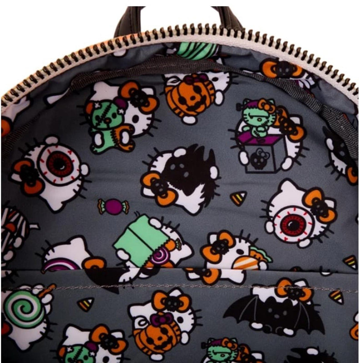 Loungefly Sanrio NYCC Hello Kitty Skeleton Costume Glow Mini Backpack