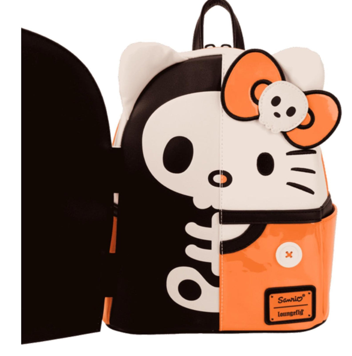 Loungefly Sanrio NYCC Hello Kitty Skeleton Costume Glow Mini Backpack