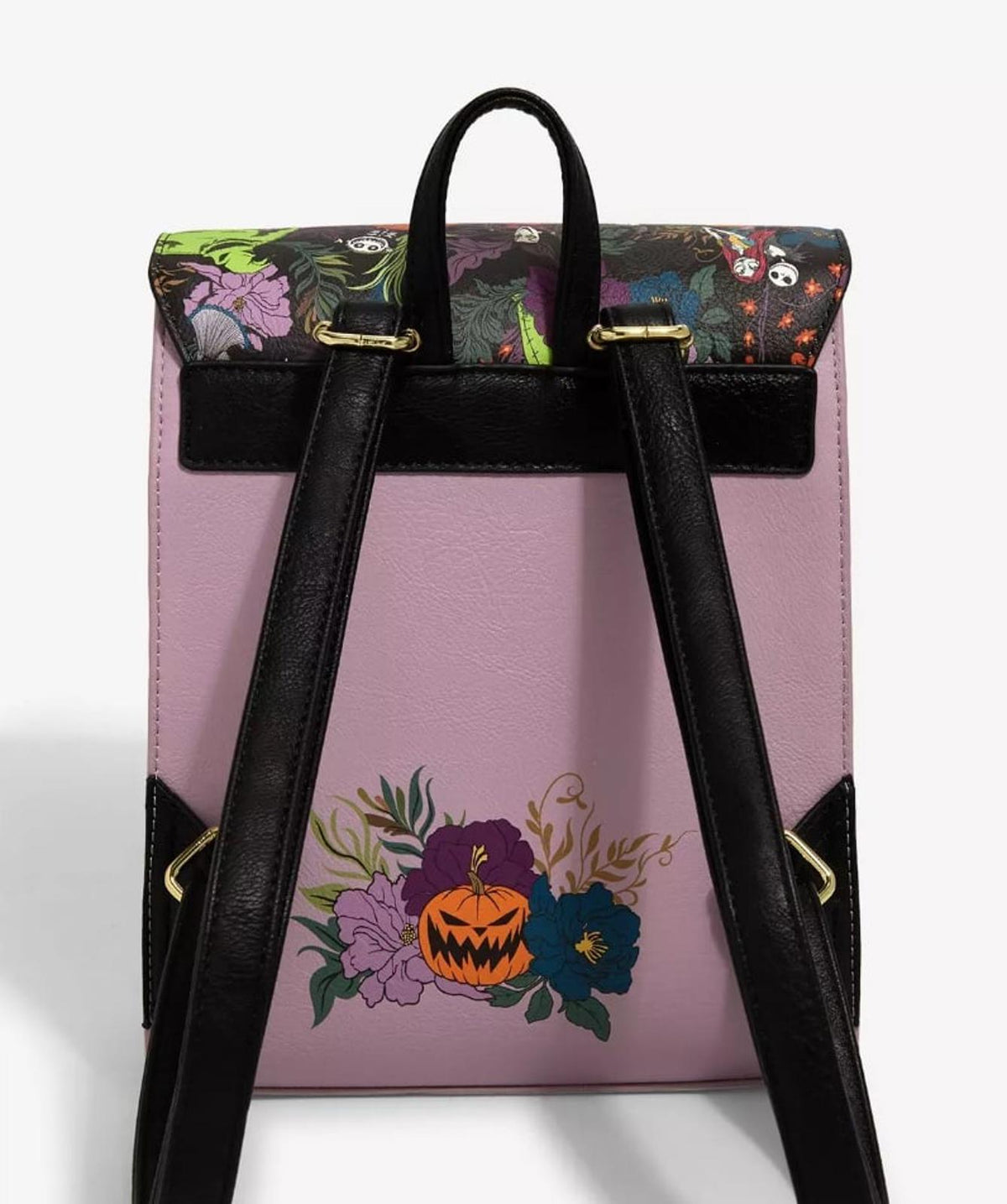 Loungefly Disney NBC Oogie Boogie Floral Flap Allover Print Buckle Mini Backpack