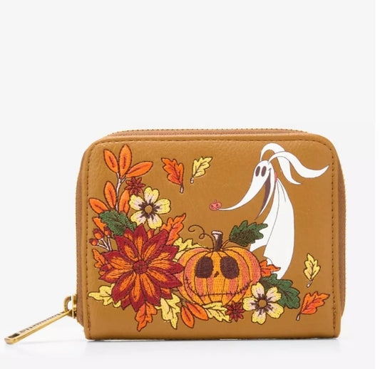 Loungefly NBC Zero Floral Brown/Orange Indexer Wallet NWT