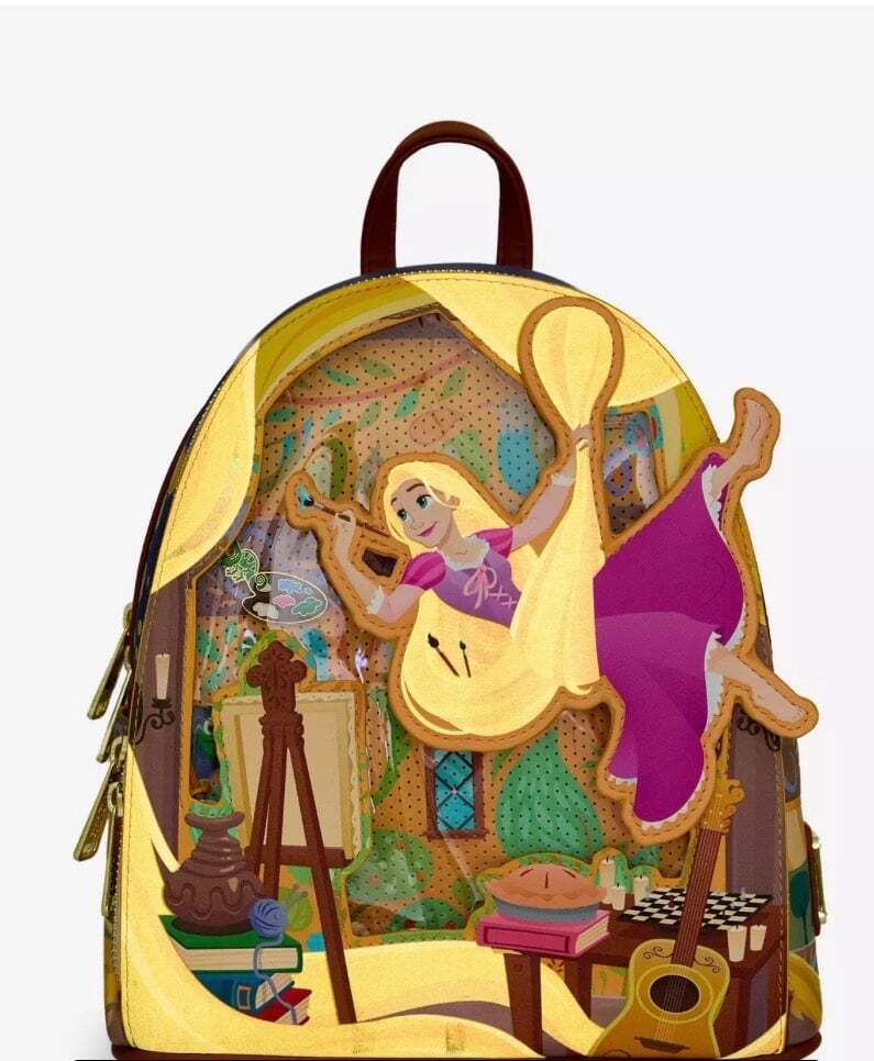 Loungefly Disney Tangled Rapunzel Glow-In-The-Dark Swinging Mini Backpack