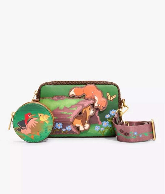 Loungefly Disney The Fox And The Hound Sling Bag With Coin Purse