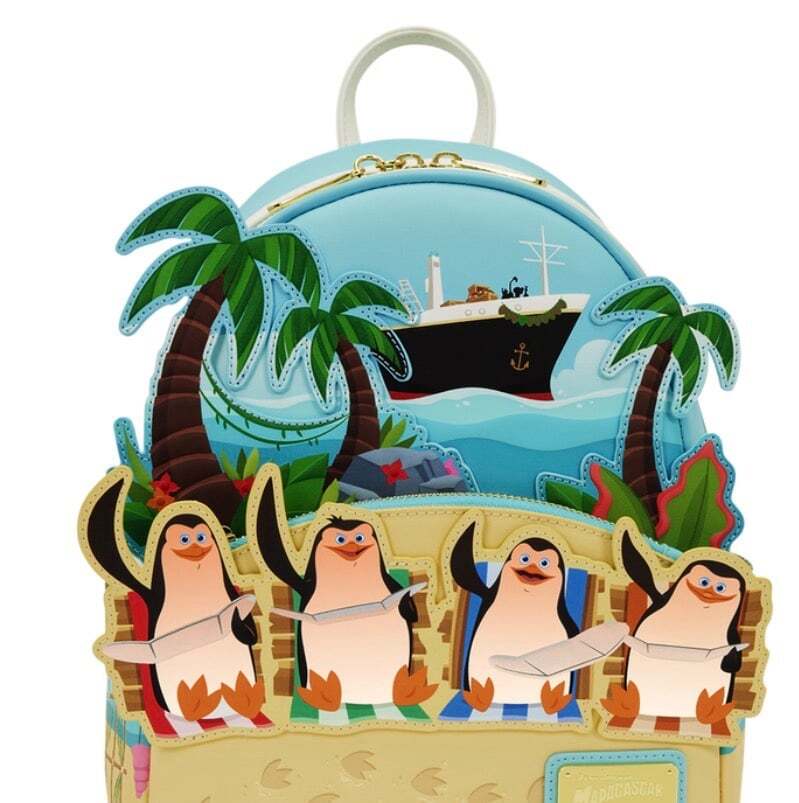Loungefly Madagascar Penguins Beach Mini Backpack