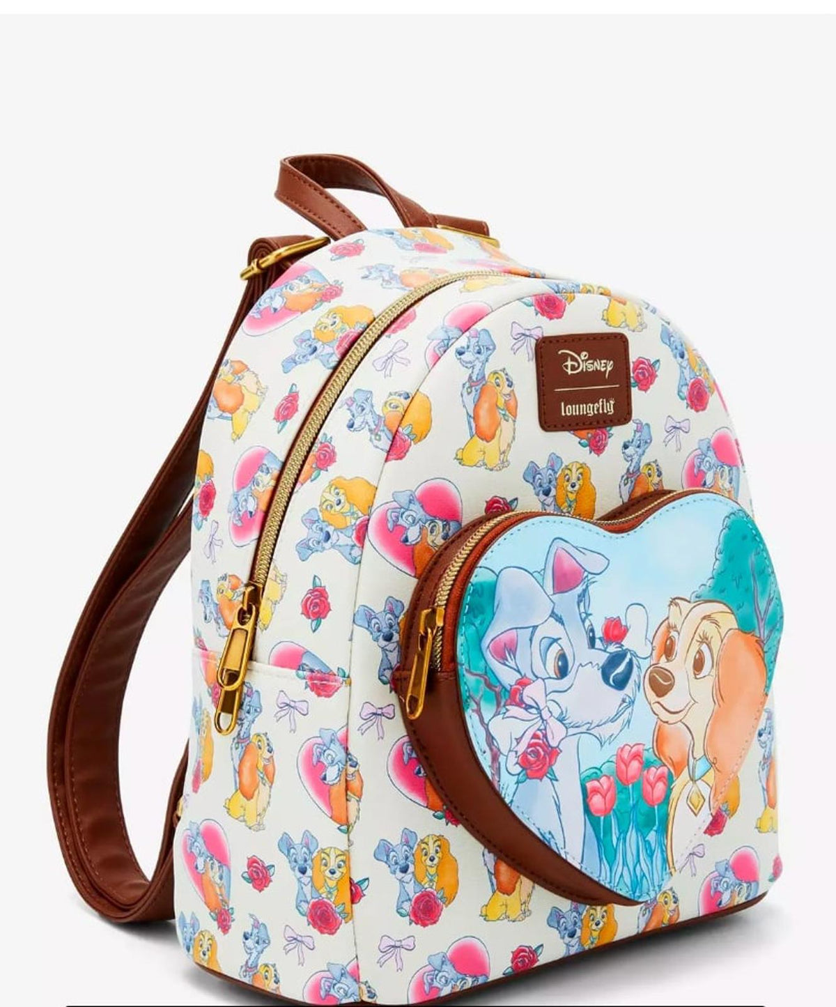 Loungefly Disney Lady And The Tramp Hearts & Roses Mini Backpack