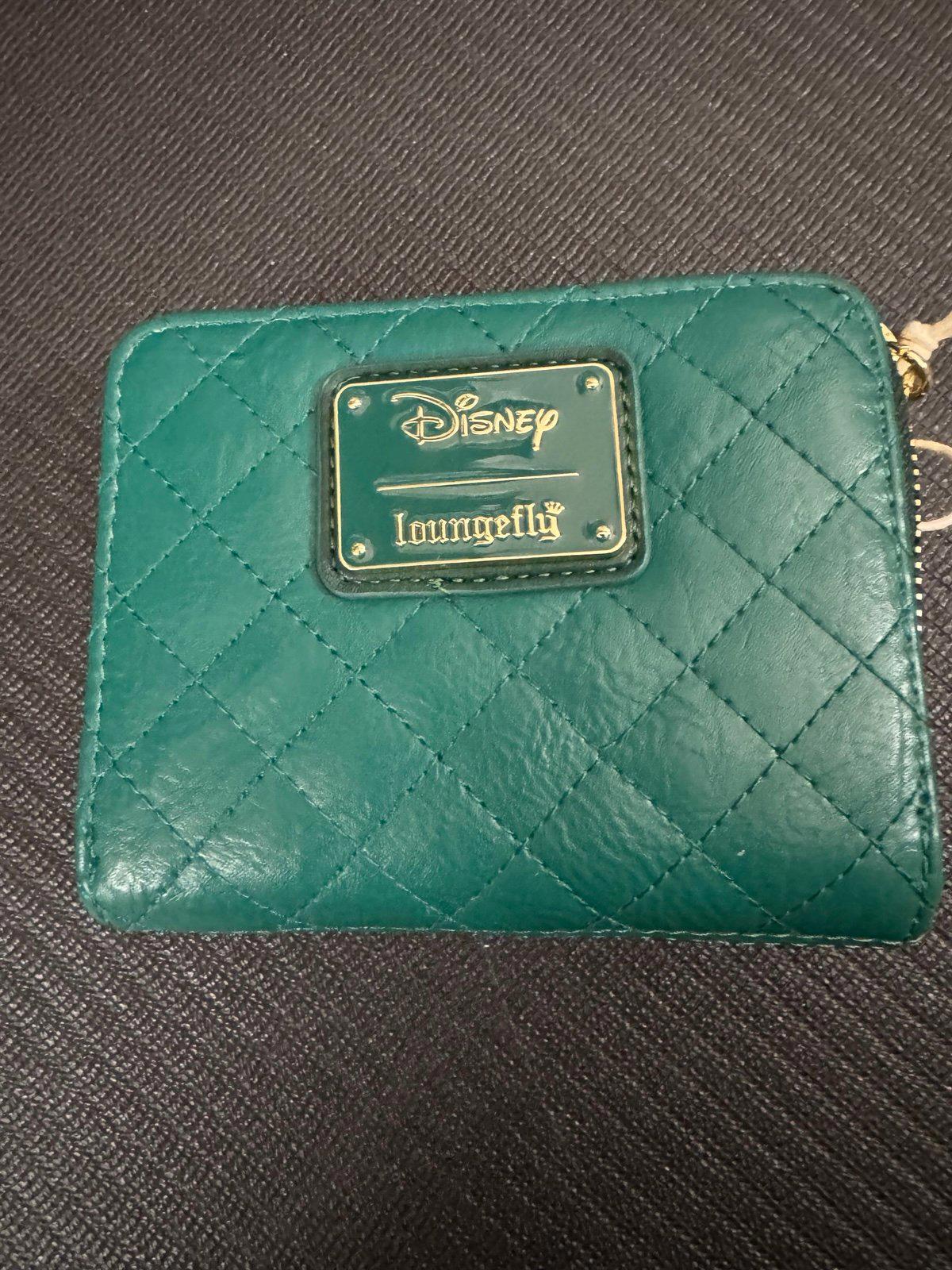 Loungefly Chip and Dale Green Quilted Minimal Wallet