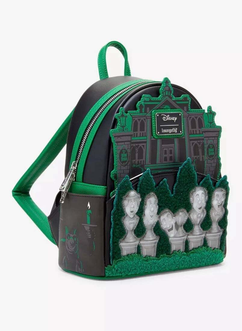 Loungefly Disney Haunted Mansion Singing Busts GITD Lenticular Mini Backpack