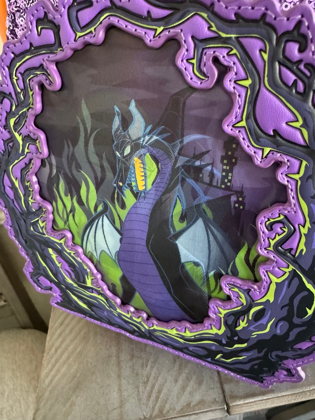 Loungefly Disney Sleeping Beauty Maleficent Lenticular Mini Backpack