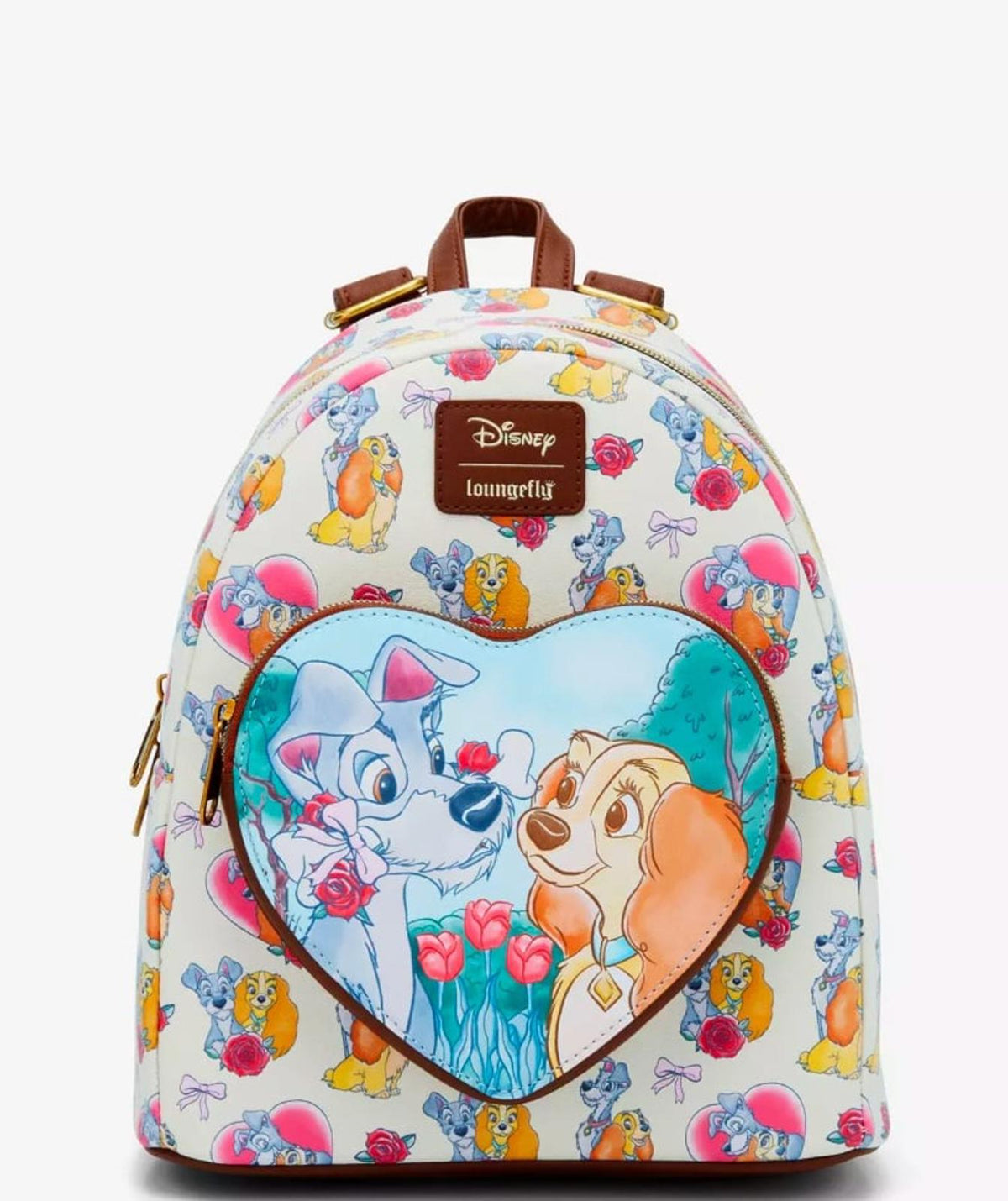 Loungefly Disney Lady And The Tramp Hearts & Roses Mini Backpack