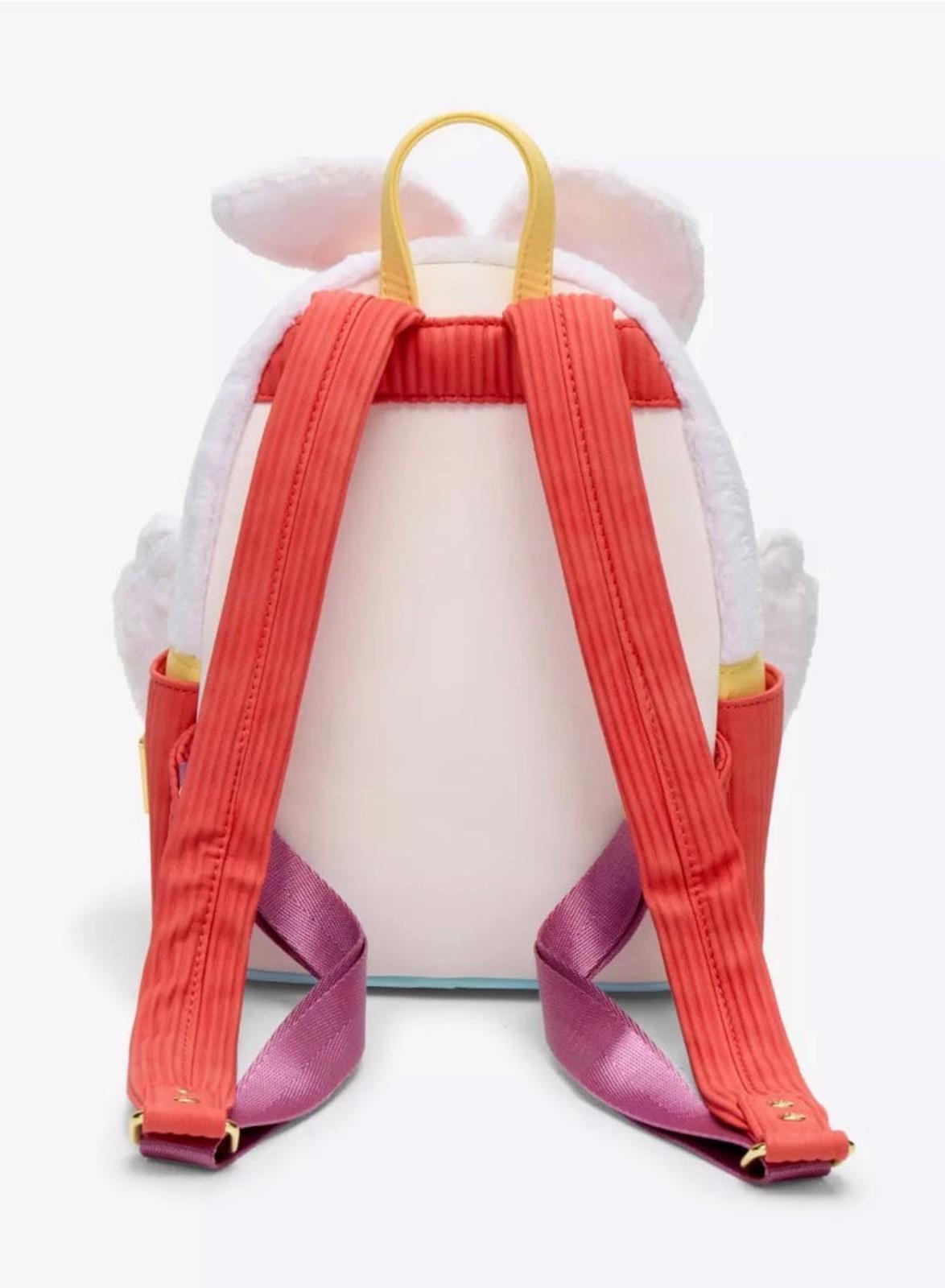 Loungefly Disney AIW White Rabbit Fuzzy Mini Backpack