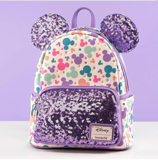 Loungefly Mickey Mouse “Sequin Funfetti” Mini Backpack