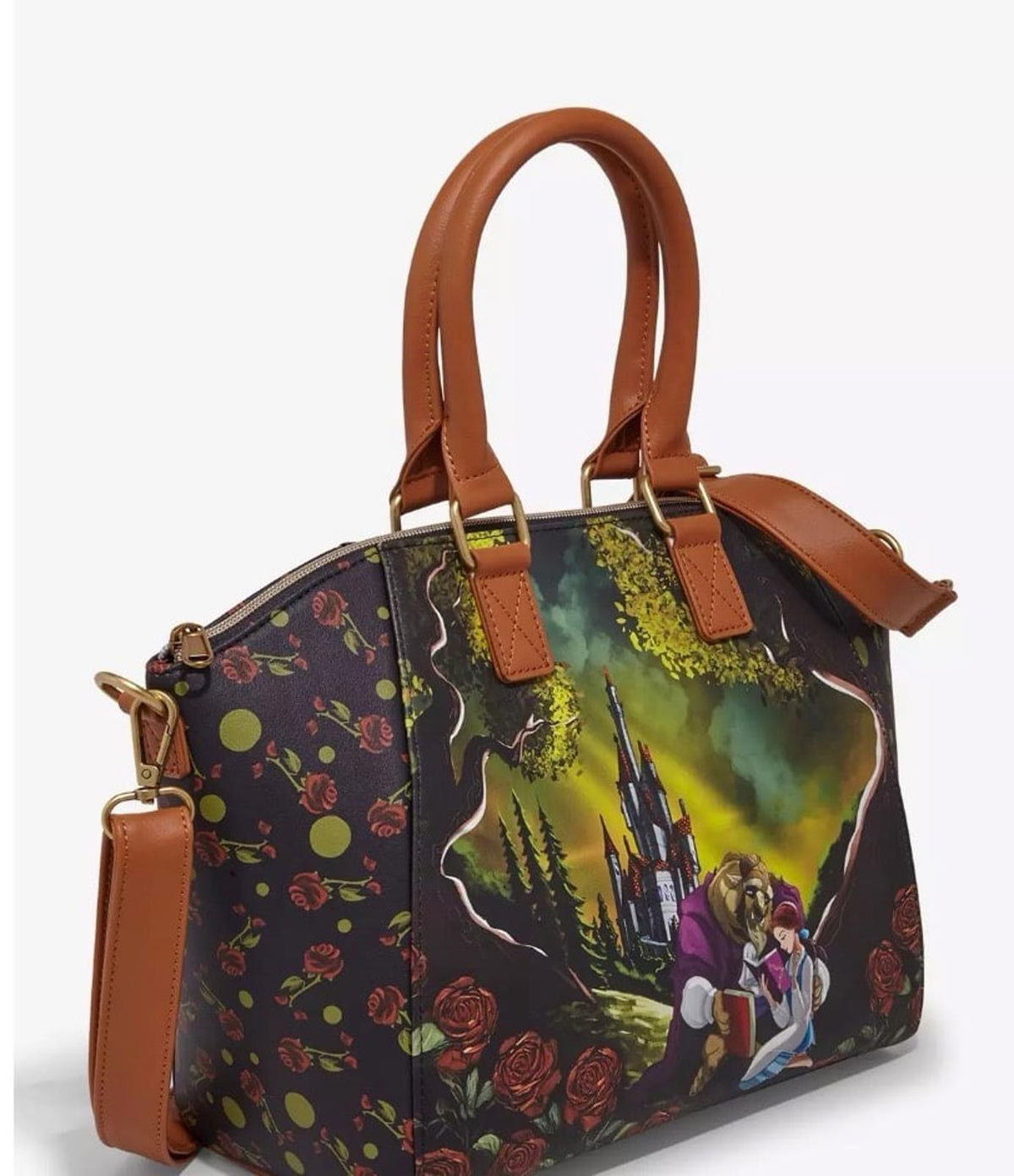 Loungefly Disney Beauty And The Beast Castle Satchel Bag