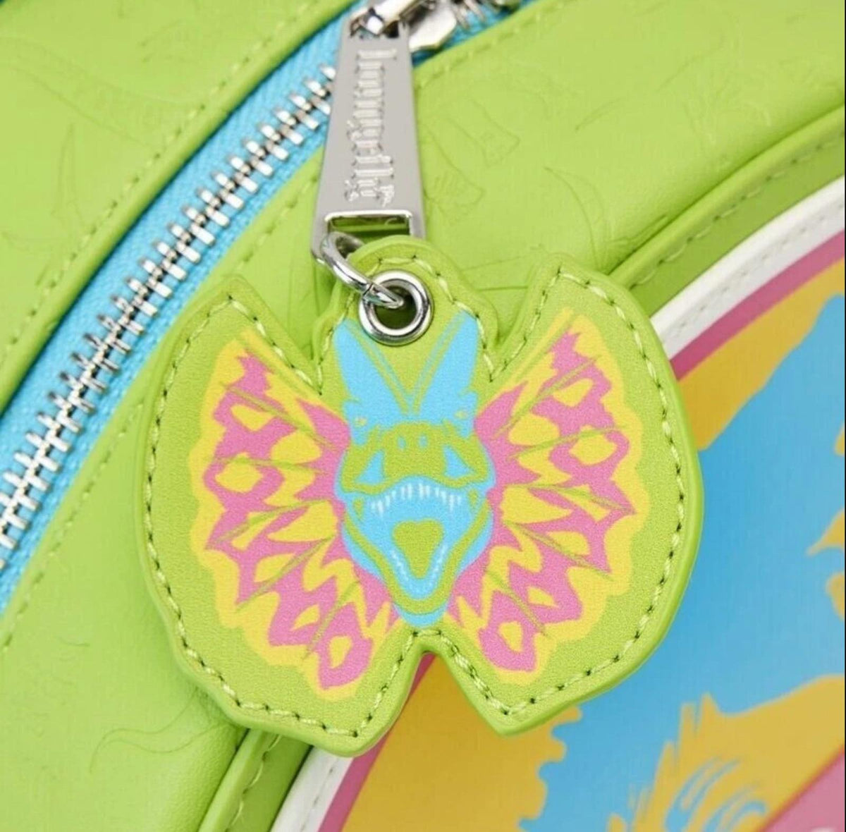 2023 SDCC Loungefly Jurassic Park Neon Glow In The Dark Backpack Limited Edition