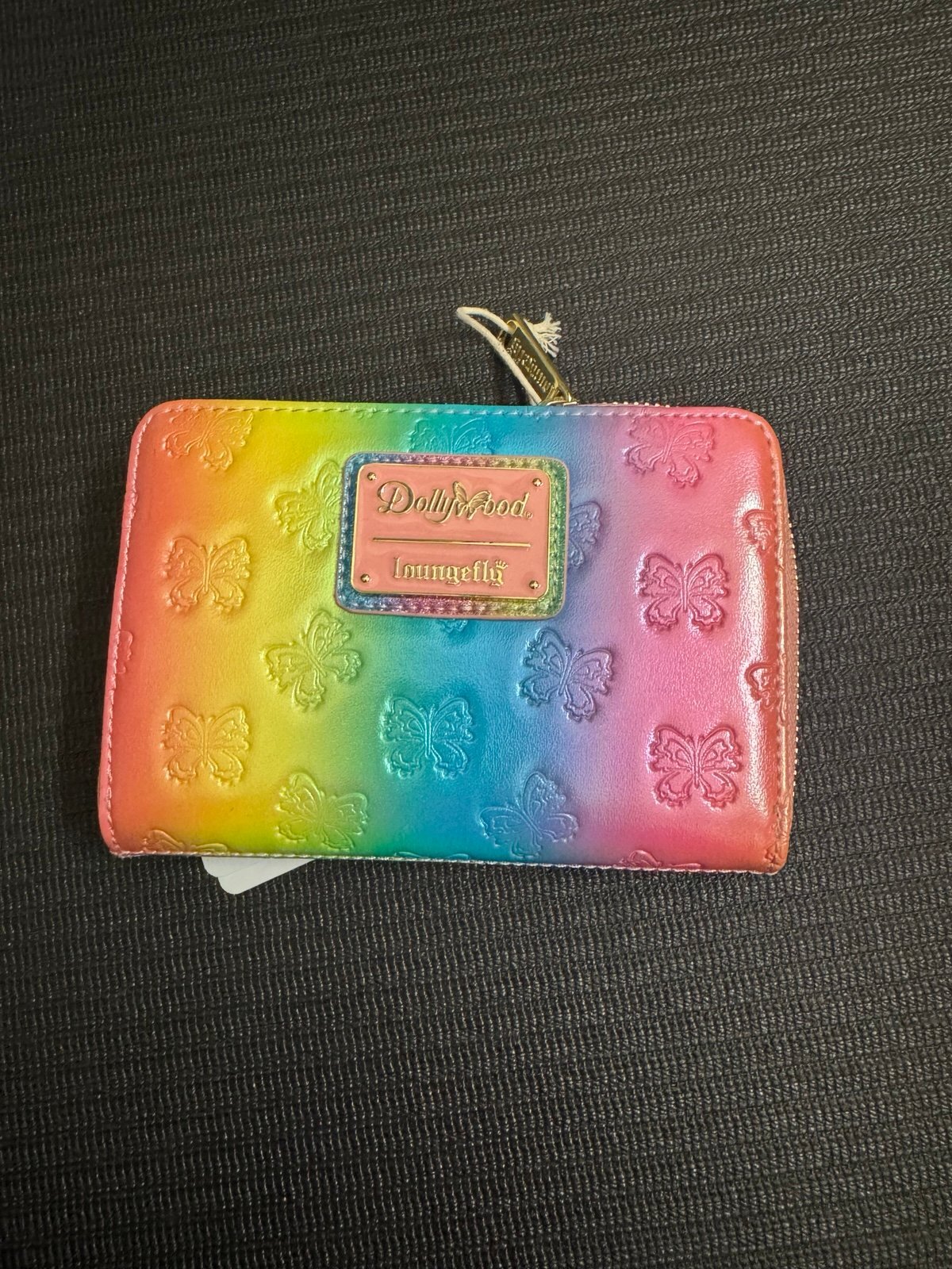 Loungefly Dolly Debossed AOP Glitter Butterfly Pastel Wallet