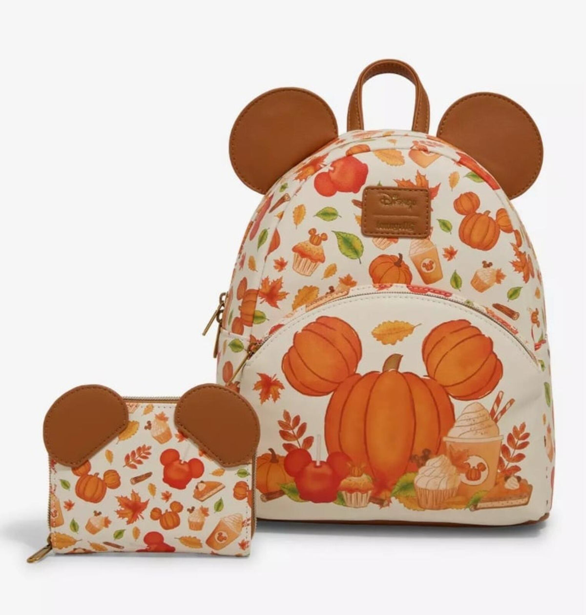 Loungefly Disney Mickey Mouse Pumpkin Fall Treats Scented Mini Backpack