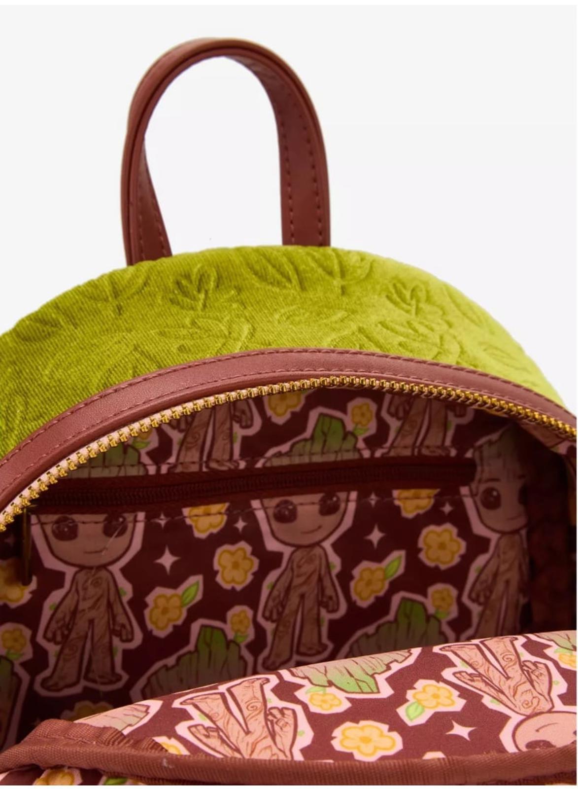 Loungefly Marvel Guardians of The Galaxy Groot Floral Velvet Mini Backpack