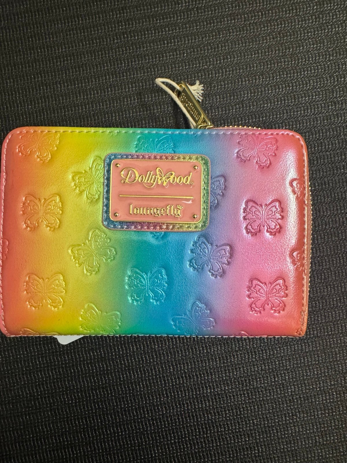 Loungefly Dolly Debossed AOP Glitter Butterfly Pastel Wallet