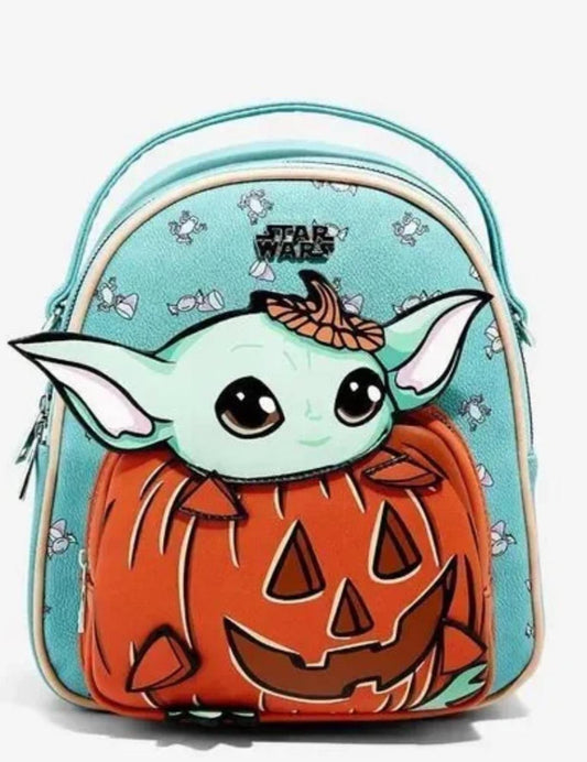 Star Wars The Mandalorian Yoda Trick or Treat Pumpkin Costume Backpack