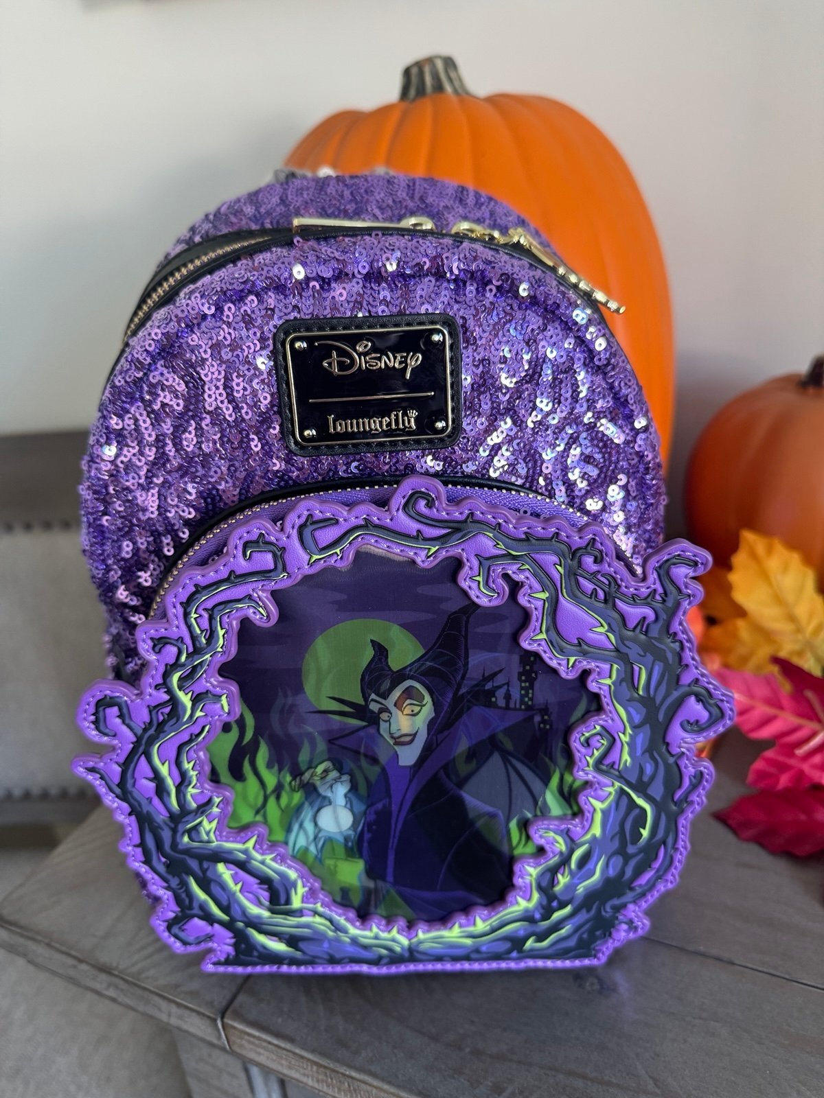 Loungefly Disney Sleeping Beauty Maleficent Lenticular Mini Backpack
