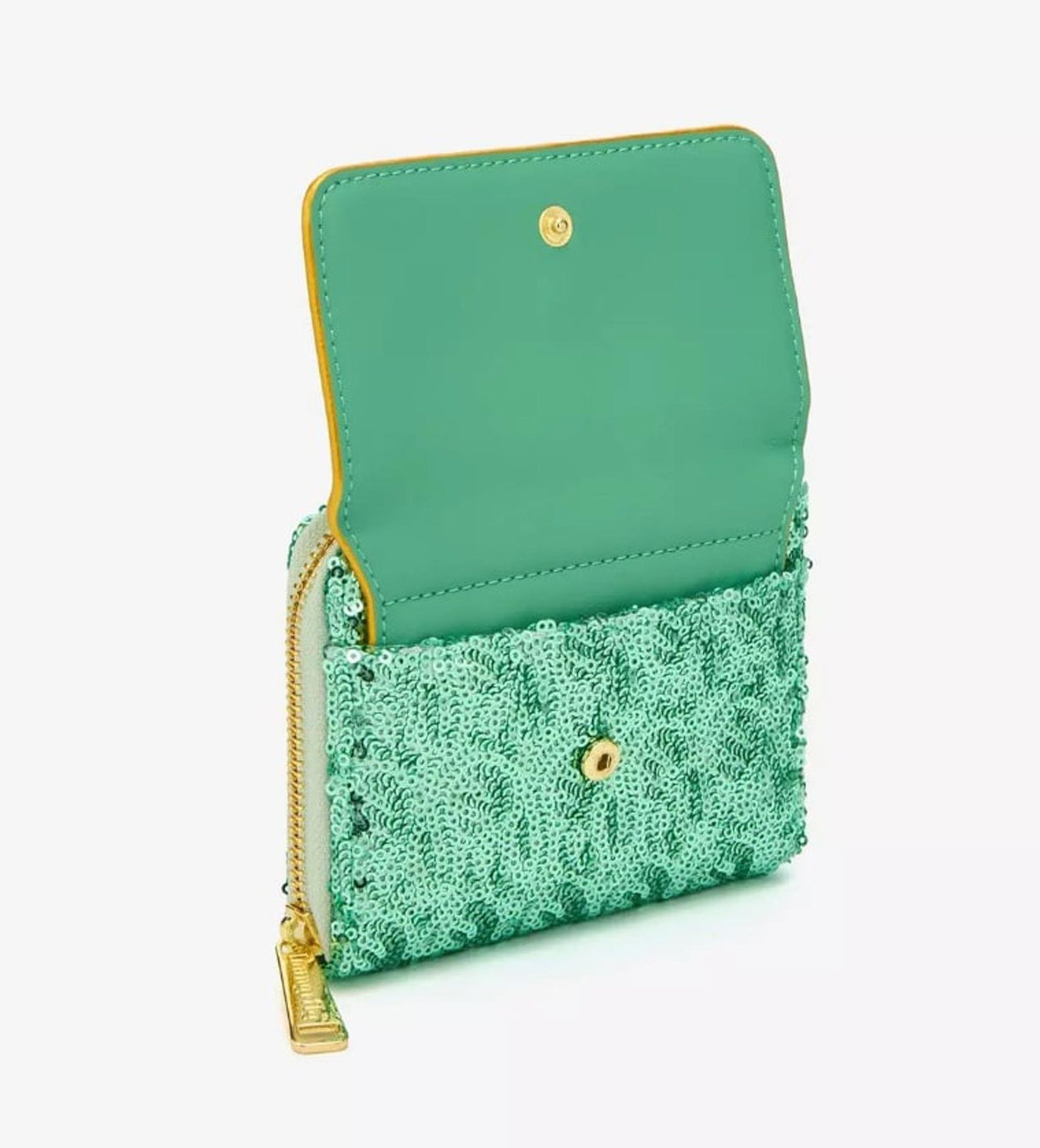 Loungefly Disney Tinker Bell Holiday Sequined Mini Zipper Wallet