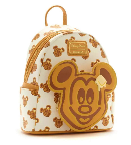 Loungefly Disney Mickey Mouse Waffle Disney Park Exclusive Mini Backpack/EAR NWT