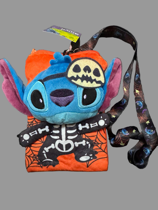 Monogram Stitch Skeleton Plush Lanyard