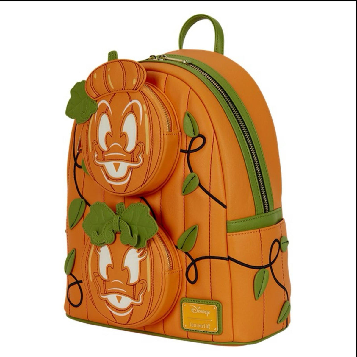 Loungefly Donald & Daisy Jack-o'-Lantern Glow Mini Backpack
