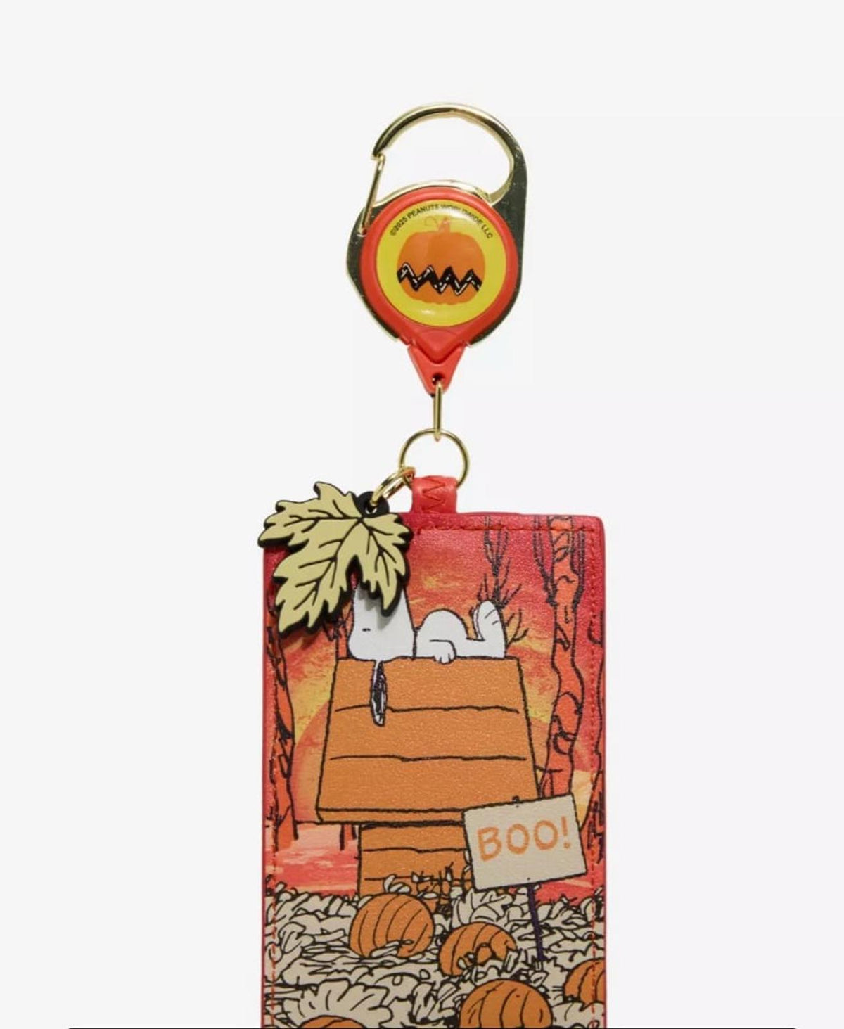 Peanuts Snoopy Pumpkin Patch Retractable Lanyard with Charm