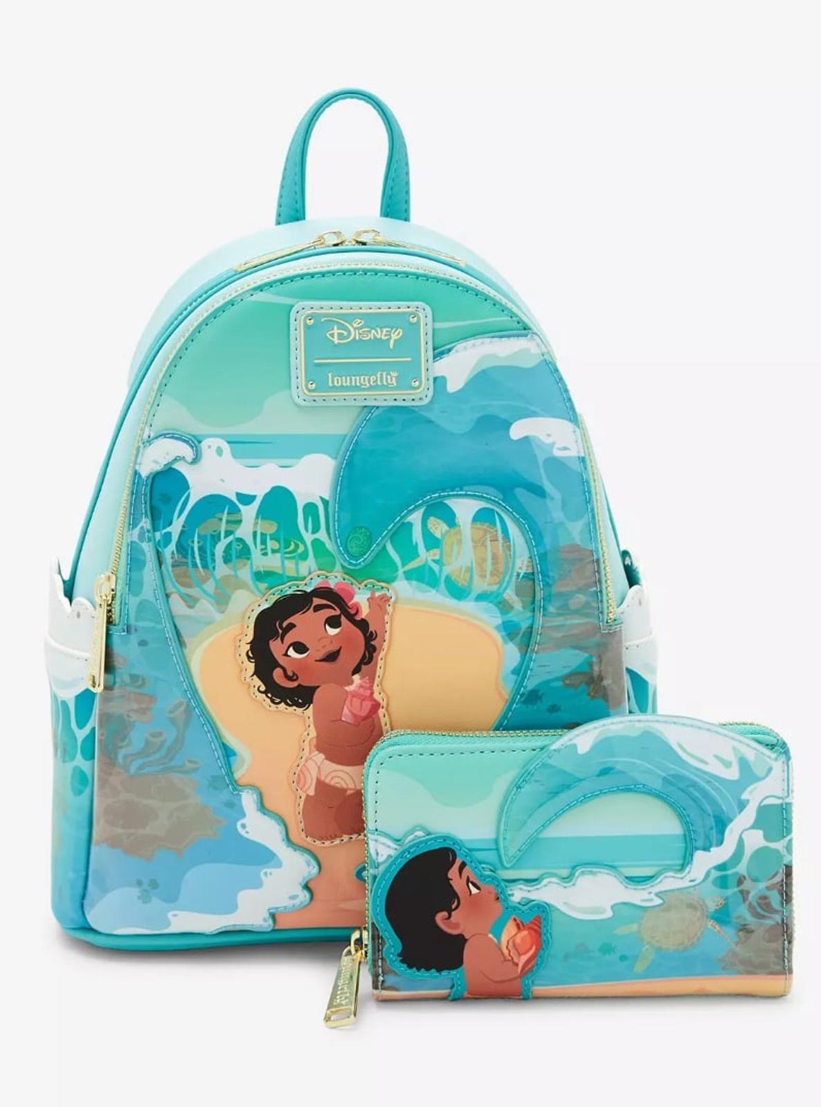 Loungefly Disney Moana Ocean Waves Zipper Wallet