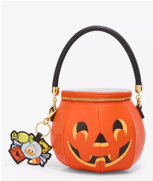 Loungefly Disney Donald Duck Devil Jack-o-Lantern Crossbody Bag