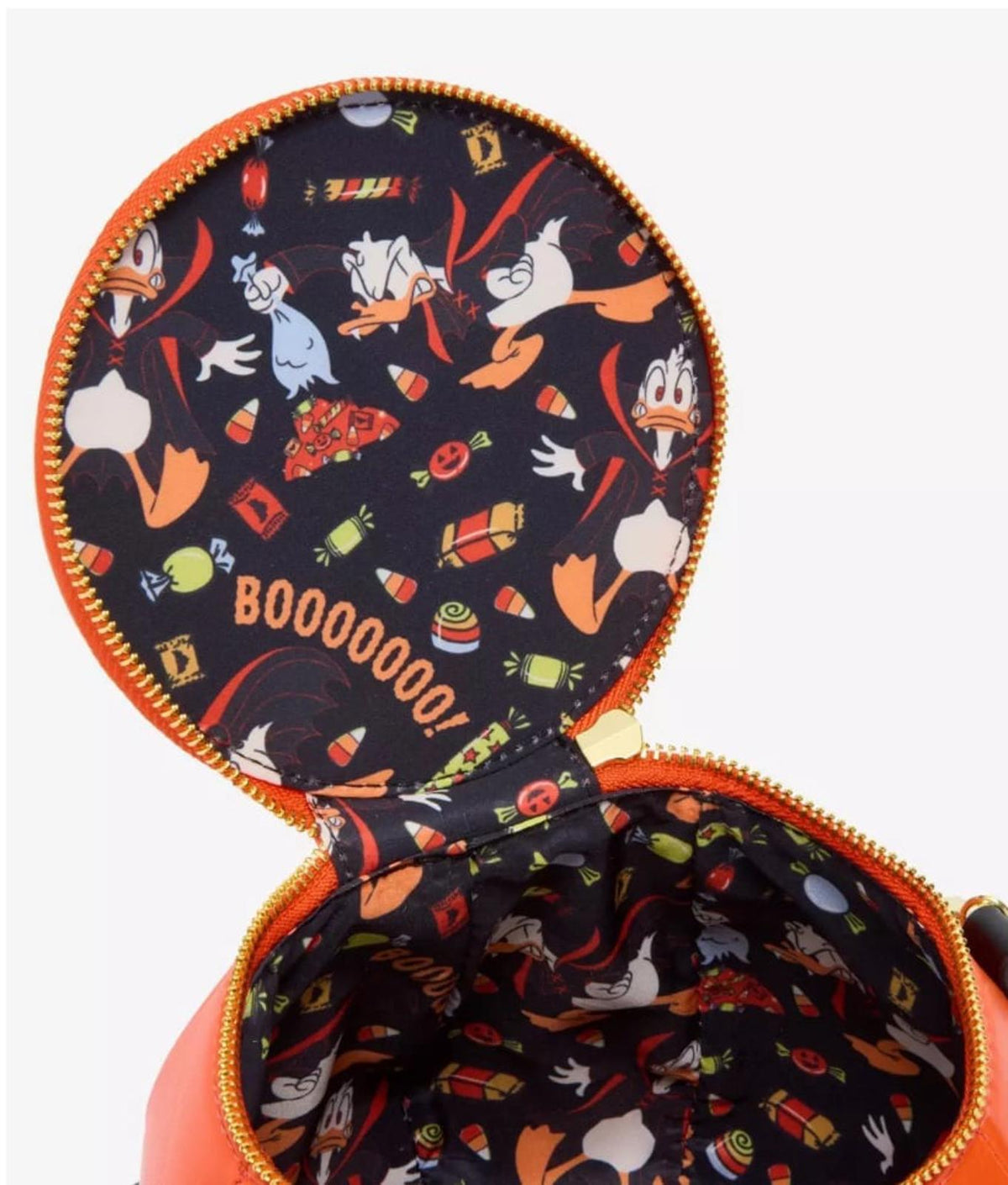 Loungefly Disney Donald Duck Devil Jack-o-Lantern Crossbody Bag