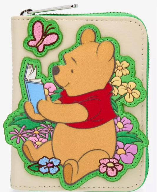 Loungefly Disney Winnie the Pooh Pooh Bear Reading Small Zip Wallet