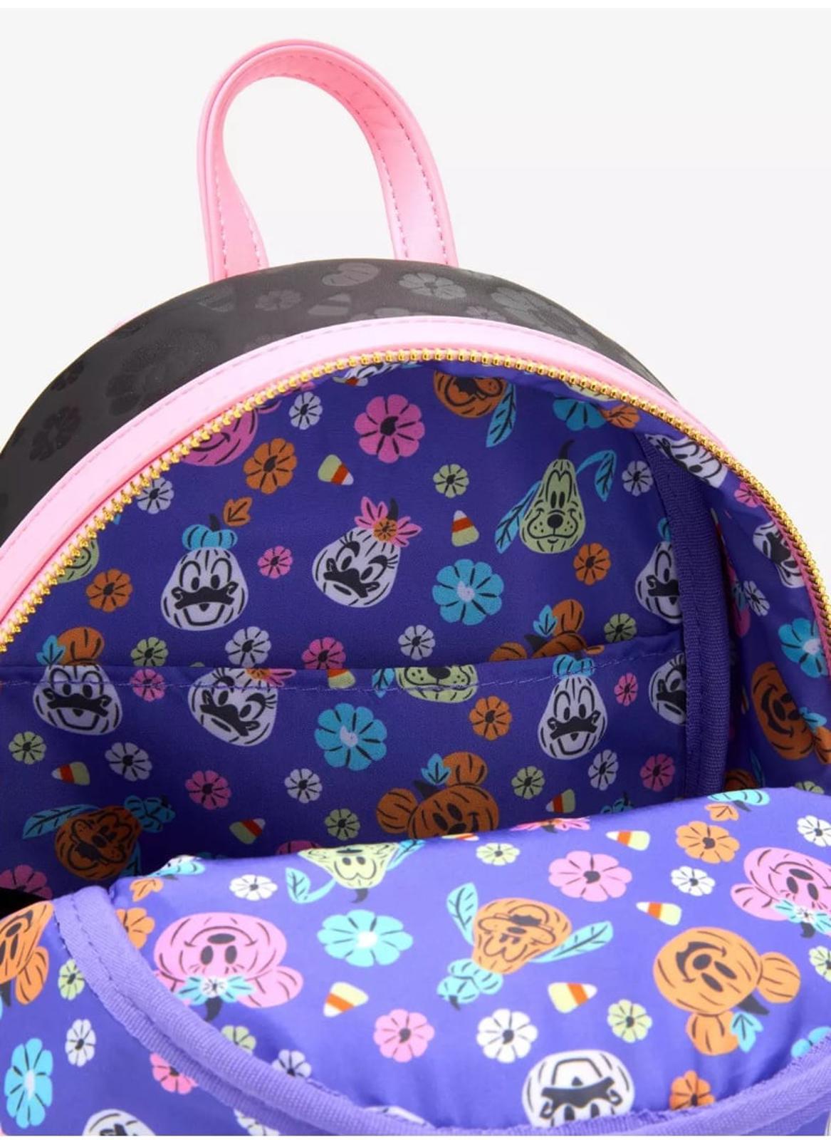 Loungefly Disney Minnie Floral Pumpkin Mini Backpack