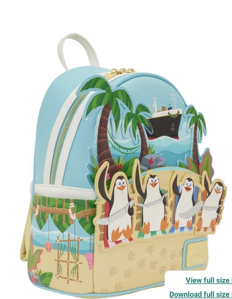 Loungefly Madagascar Penguins Beach Mini Backpack