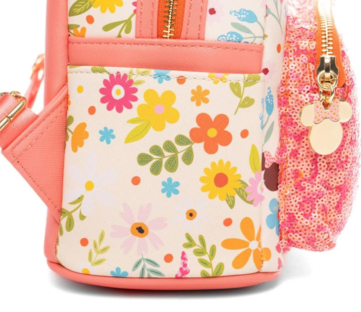 Loungefly Disney Minnie Mouse Springtime Sequins Mini Backpack