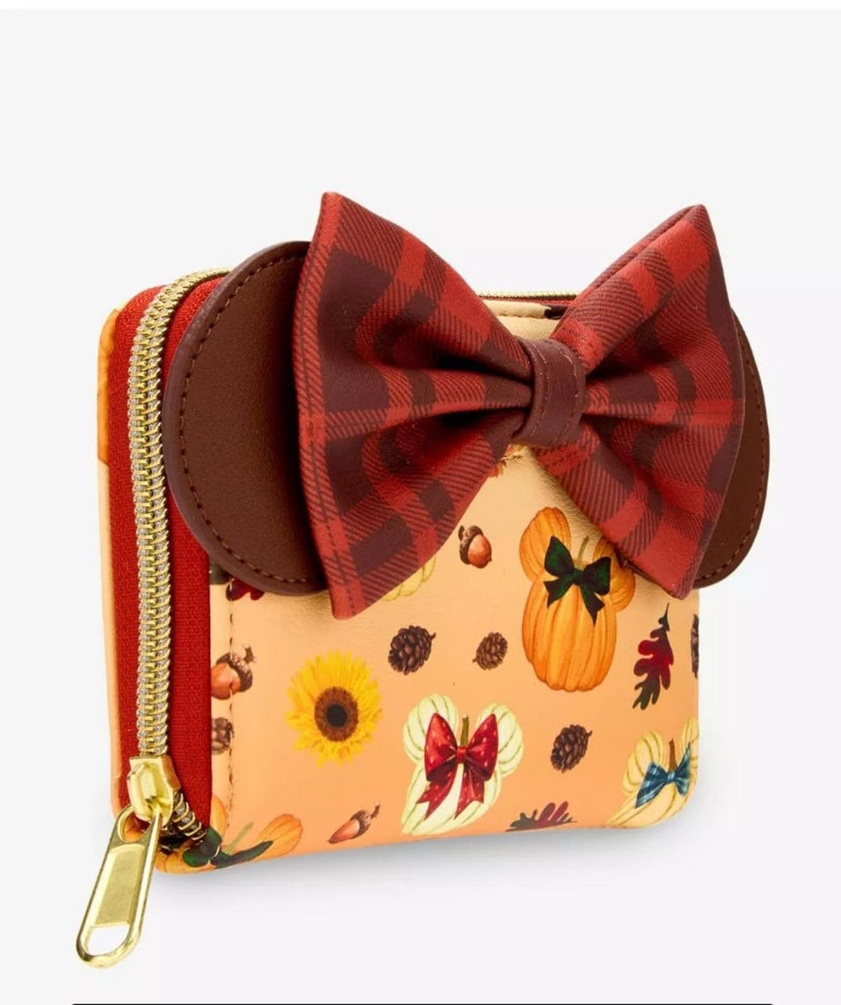 Loungefly Disney Minnie Mouse Fall Pumpkin Mini Zipper Wallet