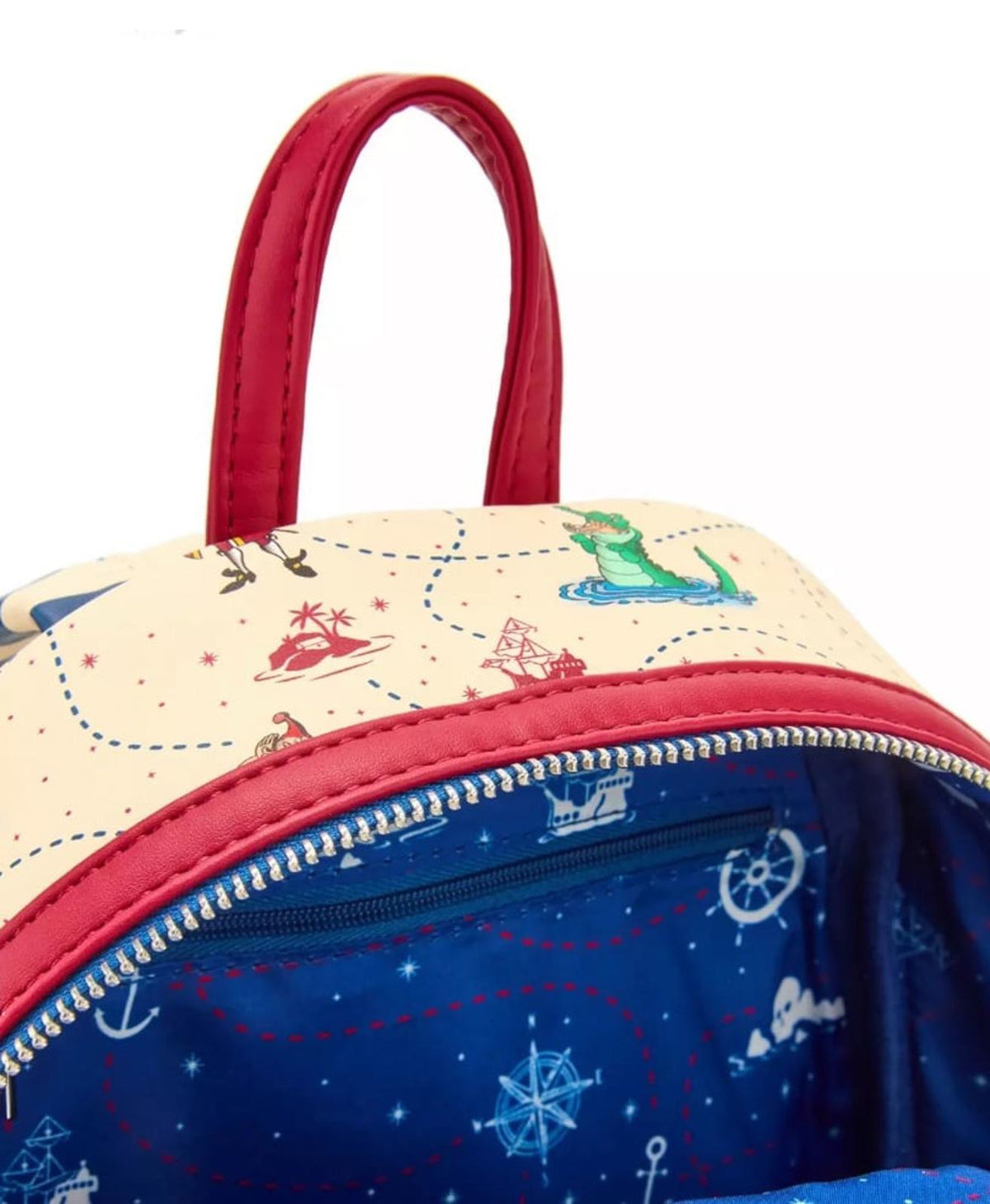 Loungefly Disney Peter Pan Captain Hook Ship Wheel Rotating Mini Backpack
