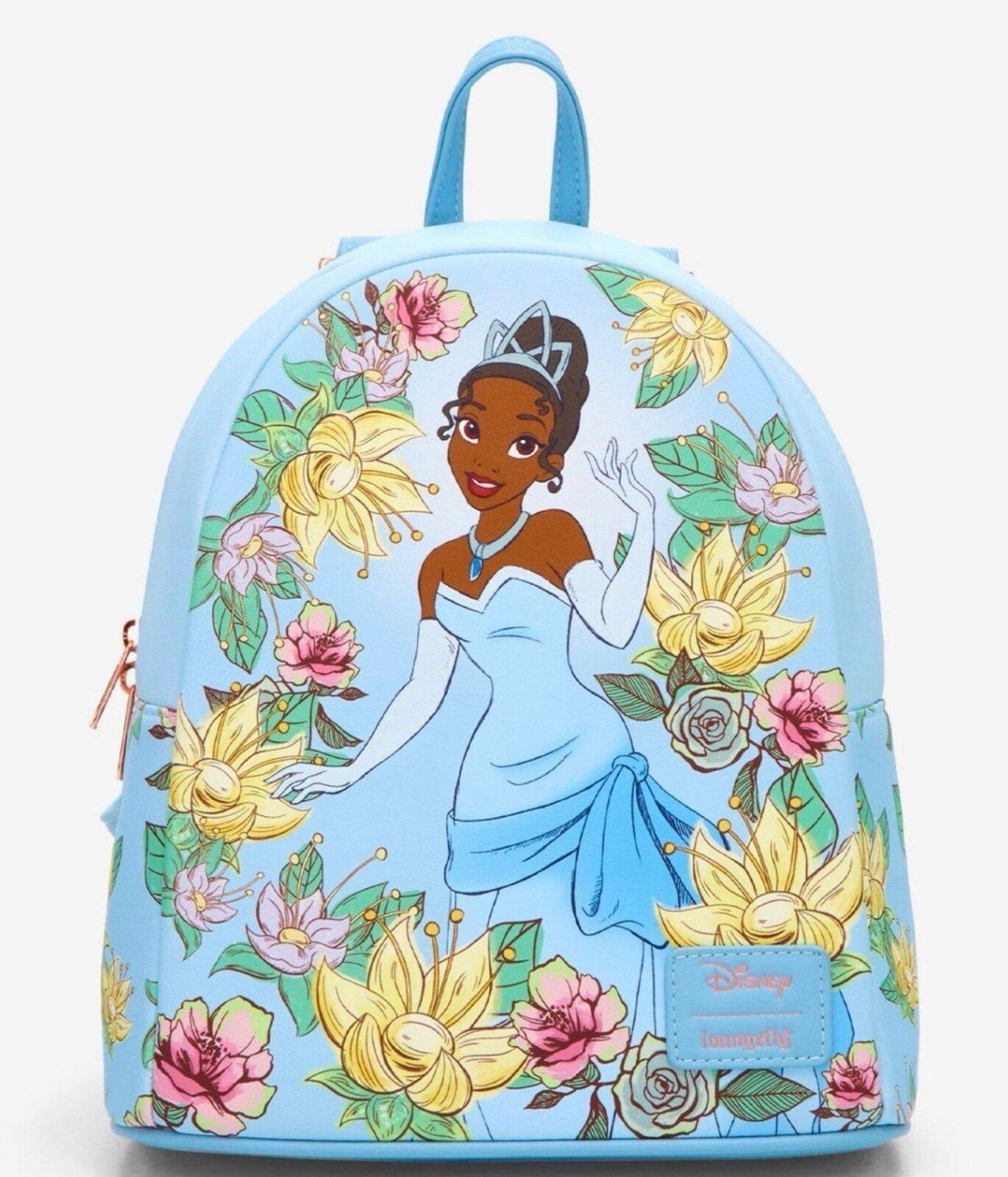 Loungefly Disney The Princess And The Frog Blue Floral Mini Backpack