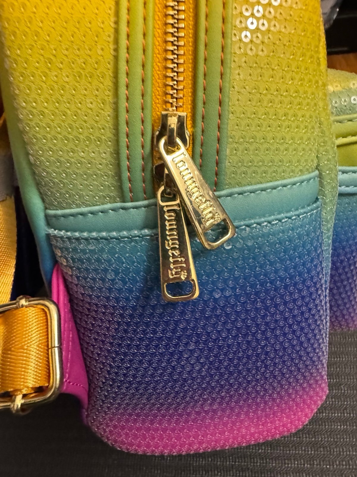Loungefly Dolly Butterfly Sequin Vibrant Colors Mini Backpack