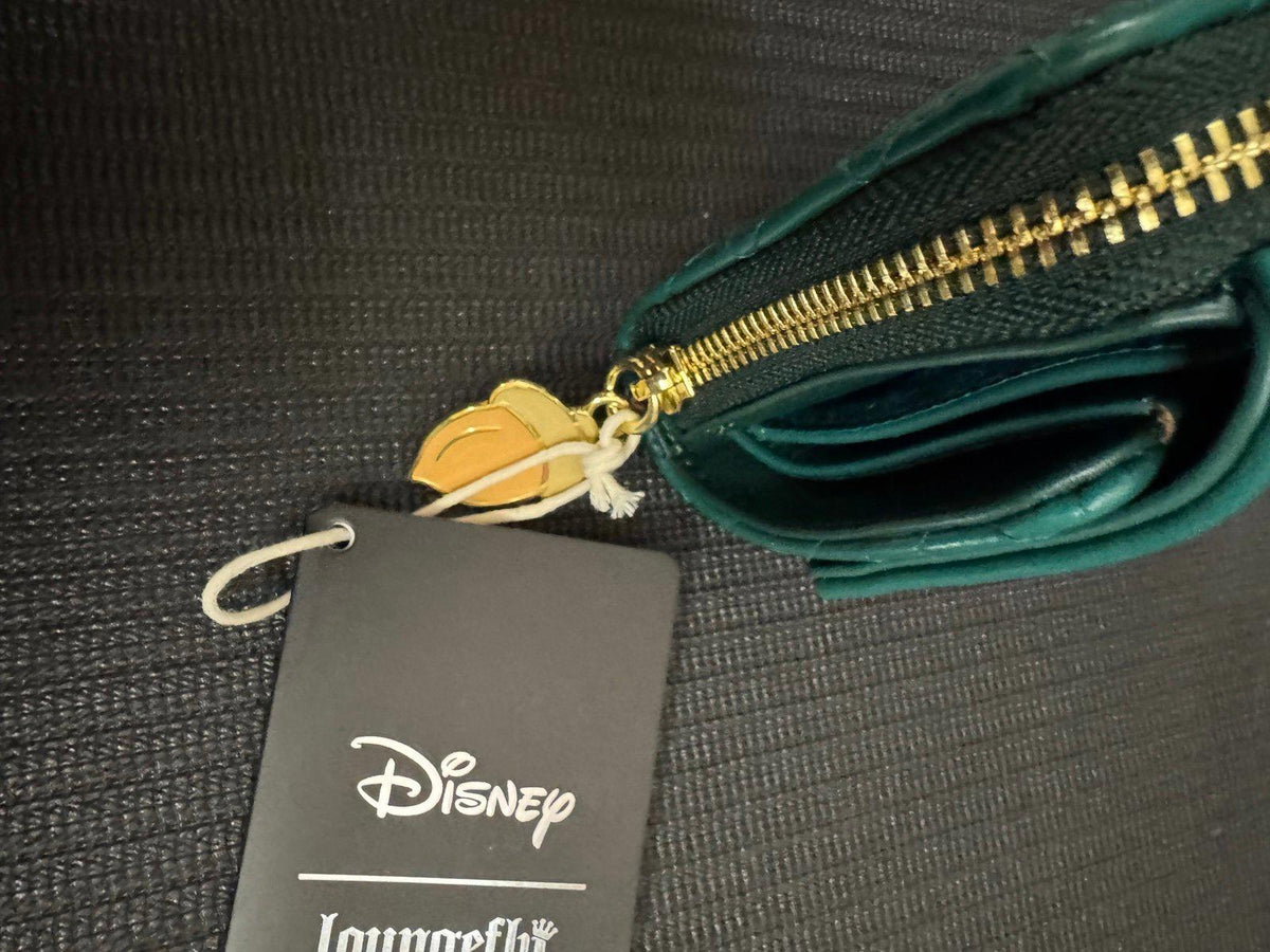 Loungefly Chip and Dale Green Quilted Minimal Wallet