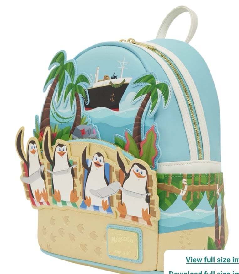 Loungefly Madagascar Penguins Beach Mini Backpack